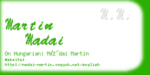 martin madai business card